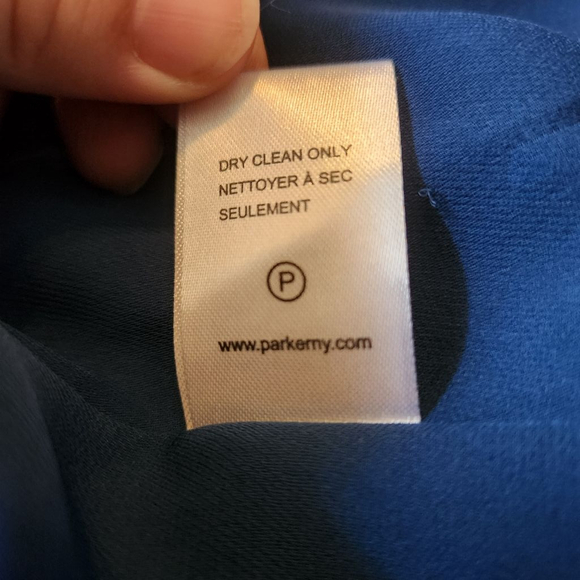 Parker Silk Blend V Neck Ruffle Mini Dress - Picture 10 of 13